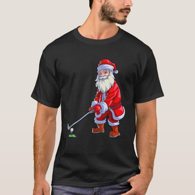 Camiseta Golf Lover Christmas Men Golf Club Golfe Golfe Pap (Frente)