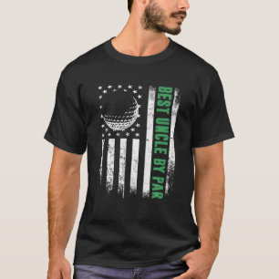 Camiseta Golf Lover Oferece Bandeira Americana Melhor Tio P