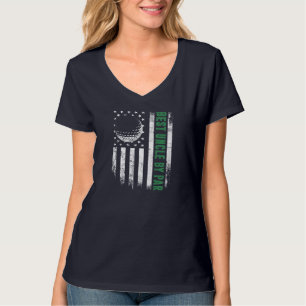 Camiseta Golf Lover Retro EUA Flag Melhor Tio By P