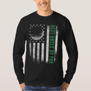 Camiseta Golf Lover Retro EUA Flag Melhor Tio By P