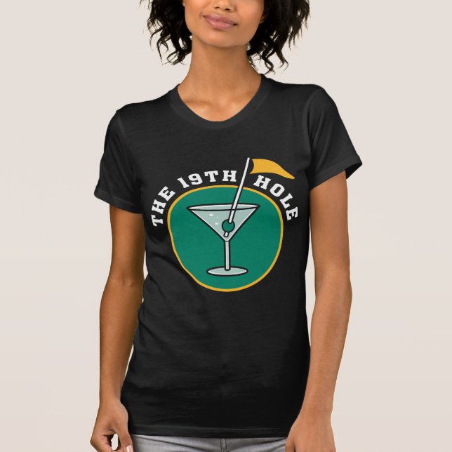 Camiseta Golf o 19o t-shirt do bebendo do furo (Frente)