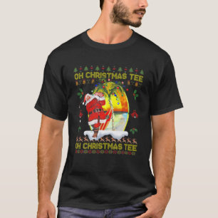 Camiseta Golf Oh Natal Tee Papai Noel Golfer Golfing S
