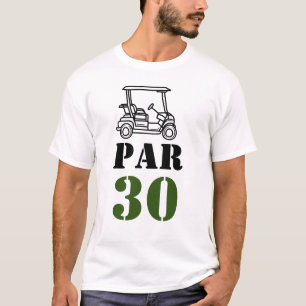 Camiseta Golf Par 30 palavra para aniversário de 30 anos de