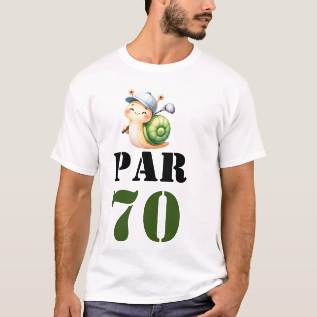 Camiseta Golf Par 70 ou 70 de golfe Aniversário (Frente)