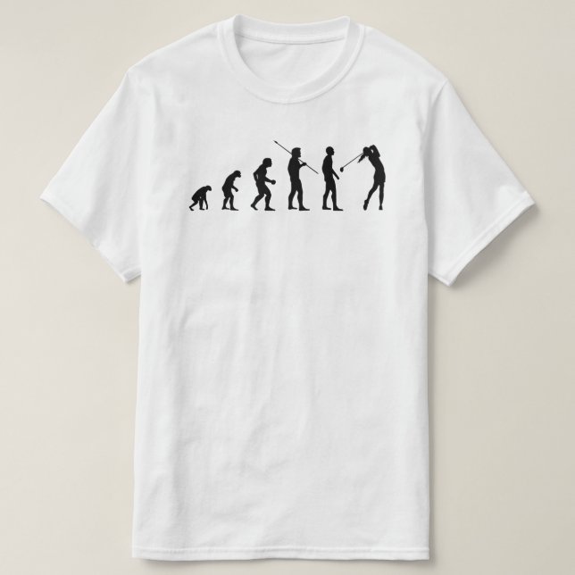 Camiseta Golf Player Evolution Engraçado Golfer Meme Bv (Frente do Design)