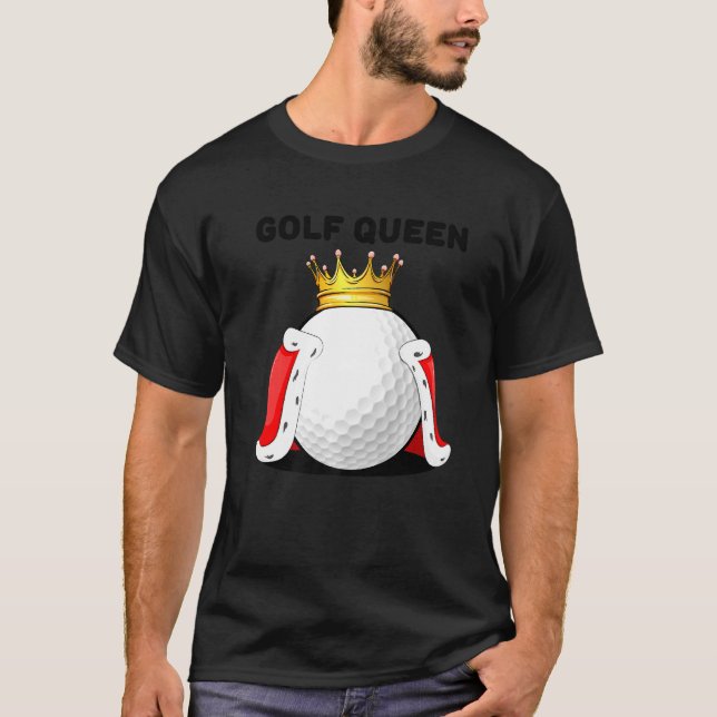 Camiseta Golf Queen Womens Jogador de Golfe Girls Golf (Frente)