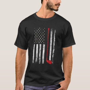 Camiseta Golf Retro na América Flag Funny Vintage Golf Cl