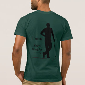 Camiseta Golf Silhouette, Homem, Nome, Texto