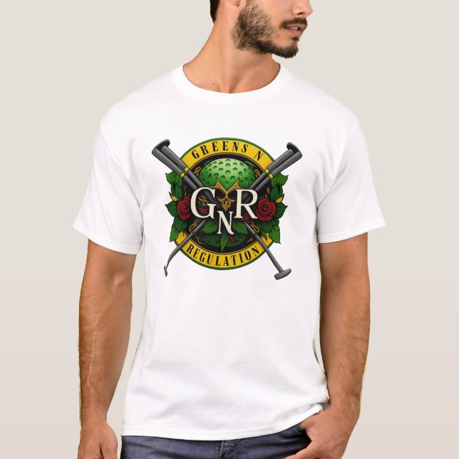 Camiseta Golf T-Shirt Gun's N Roses Theme (Frente)