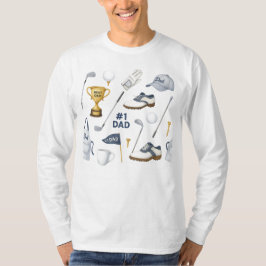 Camiseta Golf Trophy Best Pai para Dia de os pais ou Aniver