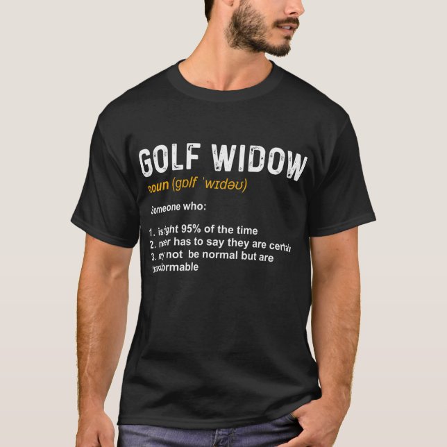 Camiseta Golf Widow Wife Pride Golfer Funny Golfing  (Frente)