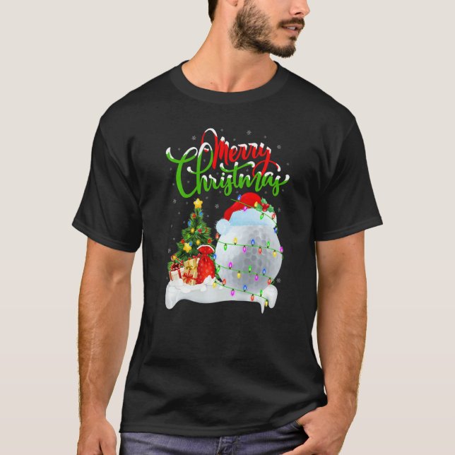Camiseta Golf  Xmas Decorations Santa Golf Christmas (Frente)
