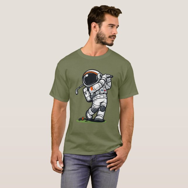 Camiseta Golfe Astronauta (Frente Completa)