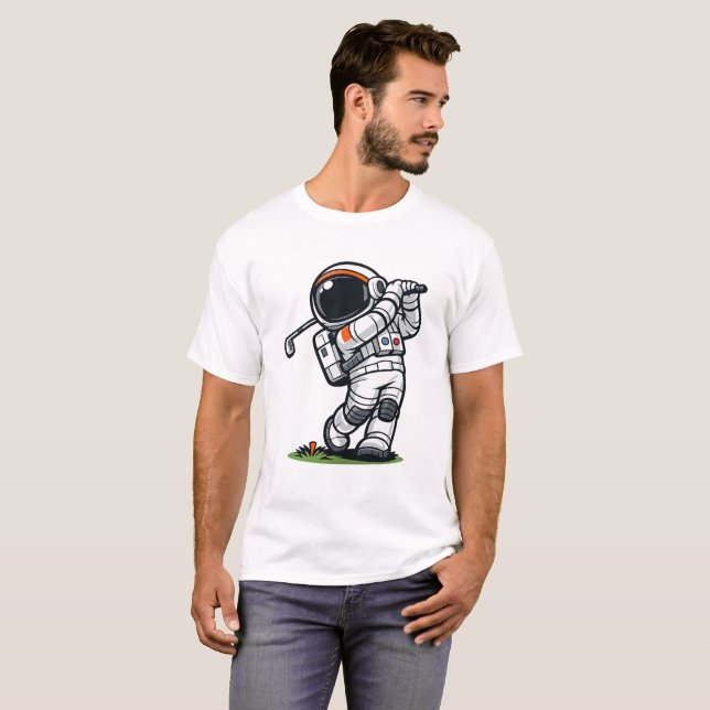 Camiseta Golfe Astronauta (Frente Completa)
