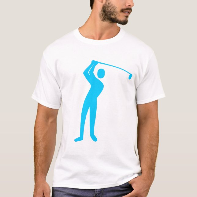 Camiseta Golfe - Azul-Céu (Frente)