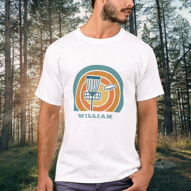 Camiseta Golfe Colorido de Disco Retroativo (Criador carregado)