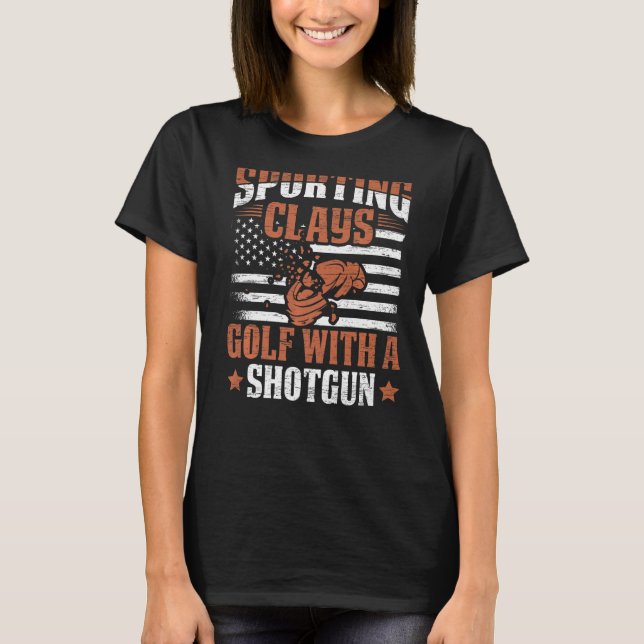 Camiseta Golfe com espingardas - Atiradores desportivos e P (Frente)