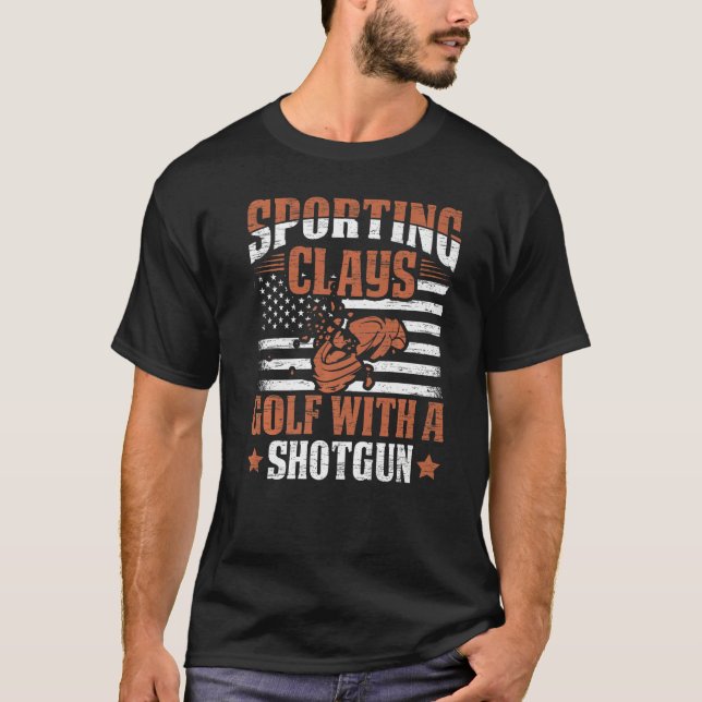 Camiseta Golfe com espingardas - Atiradores desportivos e P (Frente)