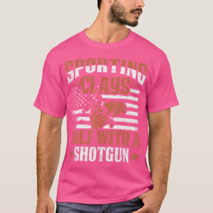 Camiseta Golfe com espingardas de esporte Clay Pigeon Sho