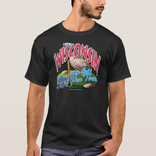 Camiseta Golfe da microplaqueta de vaca de Wisconsin