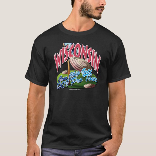 Camiseta Golfe da microplaqueta de vaca de Wisconsin (Frente)