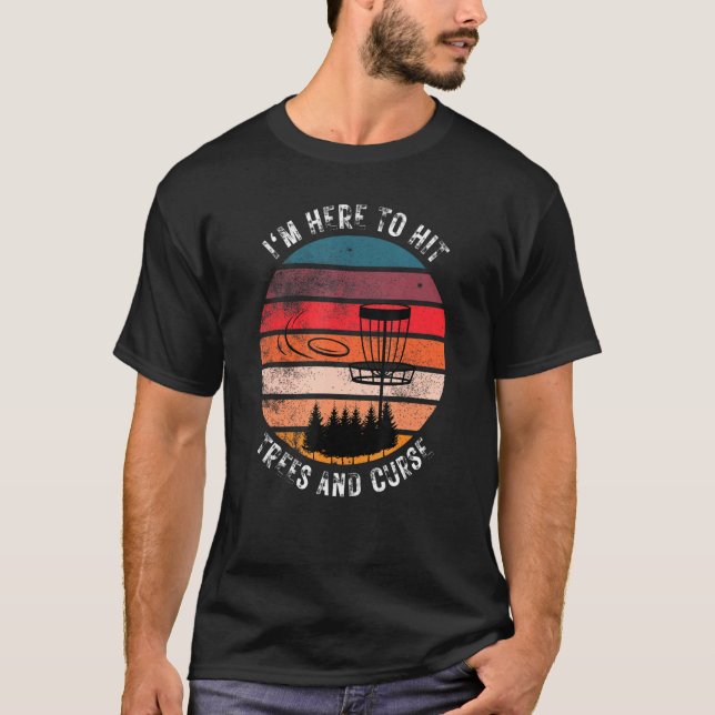Camiseta Golfe De Disco Atingiu Árvores E Golfe Retro Maldi (Frente)