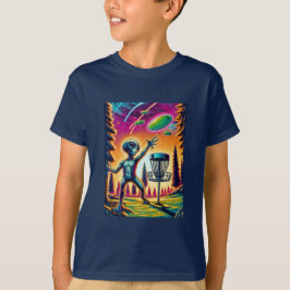 Camiseta Golfe de Disco de Alienígena Extraterrestre