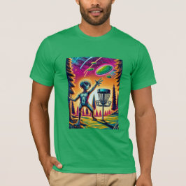 Camiseta Golfe de Disco de Alienígena Extraterrestre