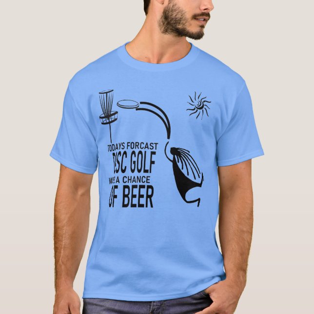 Camiseta golfe de disco e cerveja  (Frente)