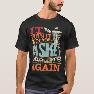 Camiseta Golfe de Disco Engraçado Coloca No Sket Ou Senão E