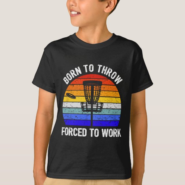 Camiseta Golfe de Disco Golfe de Frisbee Nascido Para Jogar (Frente)