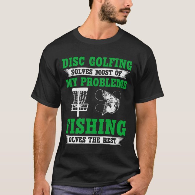 Camiseta Golfe de Disco Resolve a Maioria dos Meus Problema (Frente)