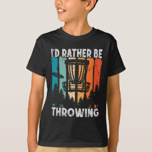Camiseta Golfe de Disco Retro Frolf Voador Eu Preferiria Se