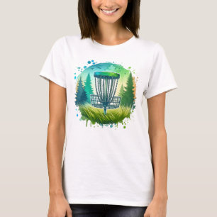 Camiseta Golfe de Disco Verde e Azul em Ambiente