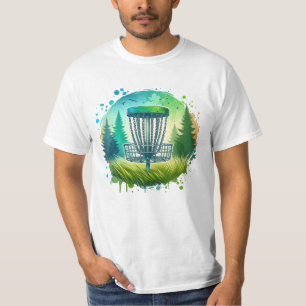 Camiseta Golfe de Disco Verde e Azul em Ambiente
