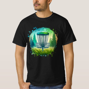 Camiseta Golfe de Disco Verde e Azul em Ambiente