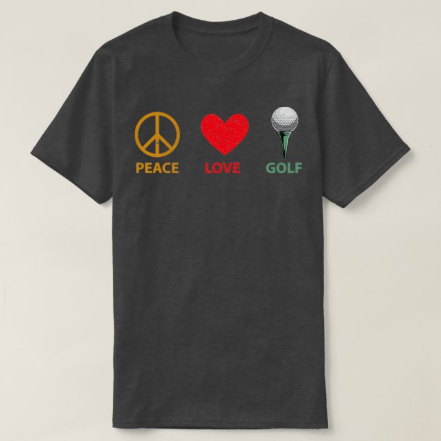 Camiseta Golfe De Golfe De Golfe De Amor Pela Paz Oferece U (Frente do Design)