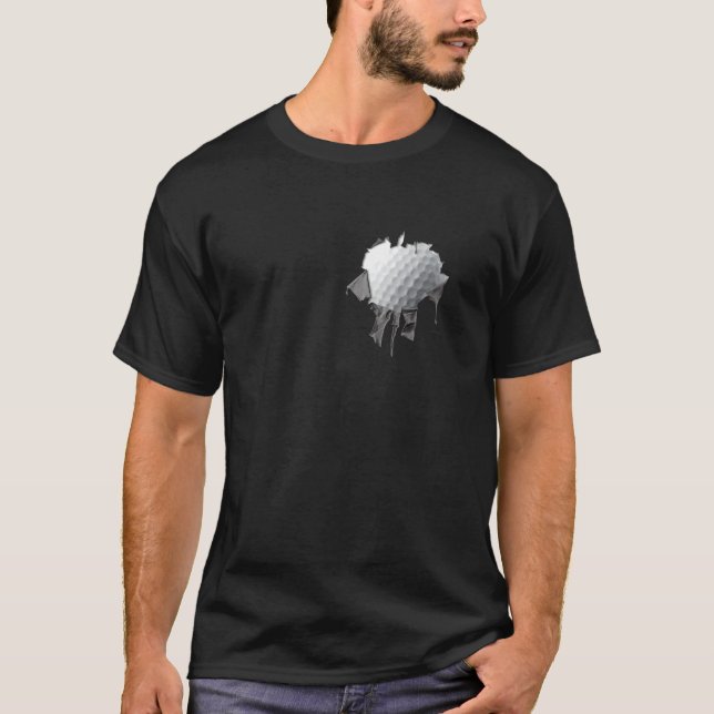 Camiseta Golfe De Golfe Destruído, Arrancado E Rasgado (Frente)
