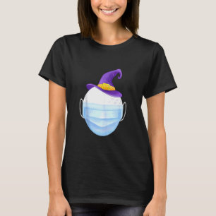Camiseta Golfe de Halloween Golfe Vestindo Máscara Cu