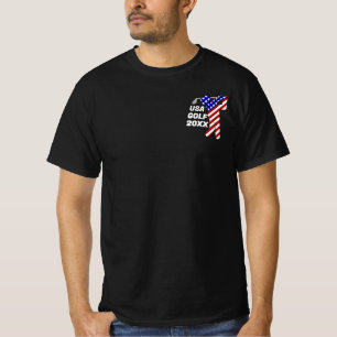 Camiseta GOLFE DE HOMENS Patriótico DOS EUA