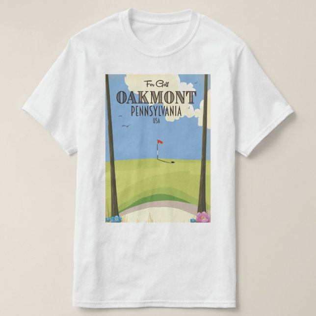 Camiseta Golfe de Oakmont Pennsylvania (Frente do Design)