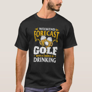 Camiseta Golfe De Previsão De Fim De Semana Com Golfe De Go