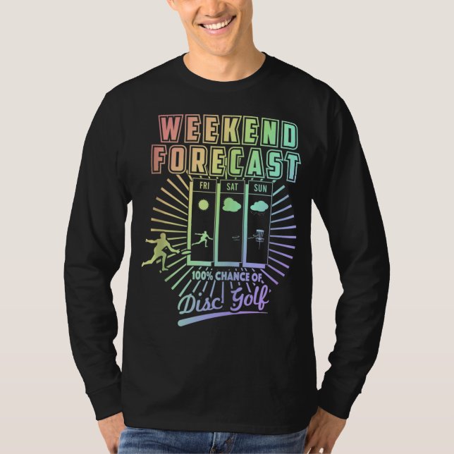 Camiseta Golfe de Previsão de Fim de Semana com Possibilida (Frente)