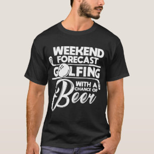 Camiseta Golfe de Previsão de Fim de Semana com Possibilida