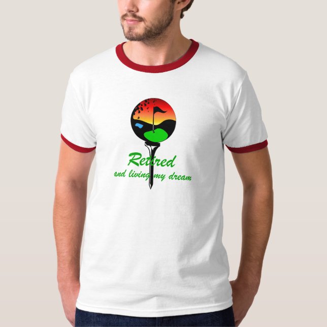 Camiseta Golfe e aposentadoria (Frente)