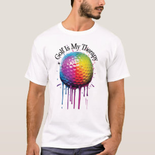 Camiseta Golfe É Minha Terapia Golf Engraçado