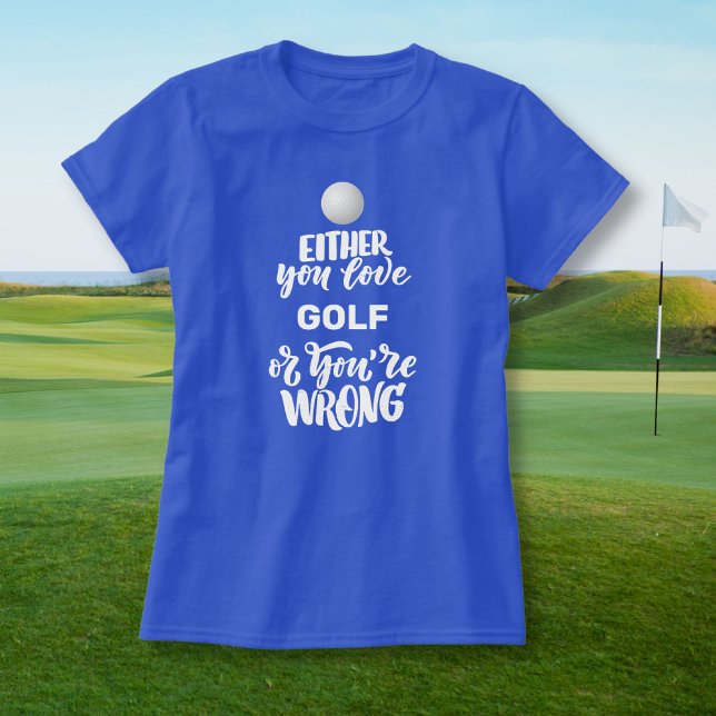 Camiseta Golfe Engraçado Adorando Golfe (Criador carregado)
