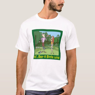 Camiseta Golfe Engraçado, Cerveja e Sumo de Birdie