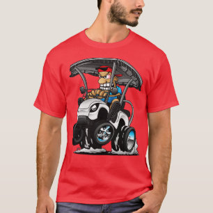 Camiseta Golfe Engraçado Golf Hotrod Ping a Wheelie Toe 8