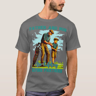 Camiseta Golfe Engraçado Pai Filho Correspondendo Bass Dady